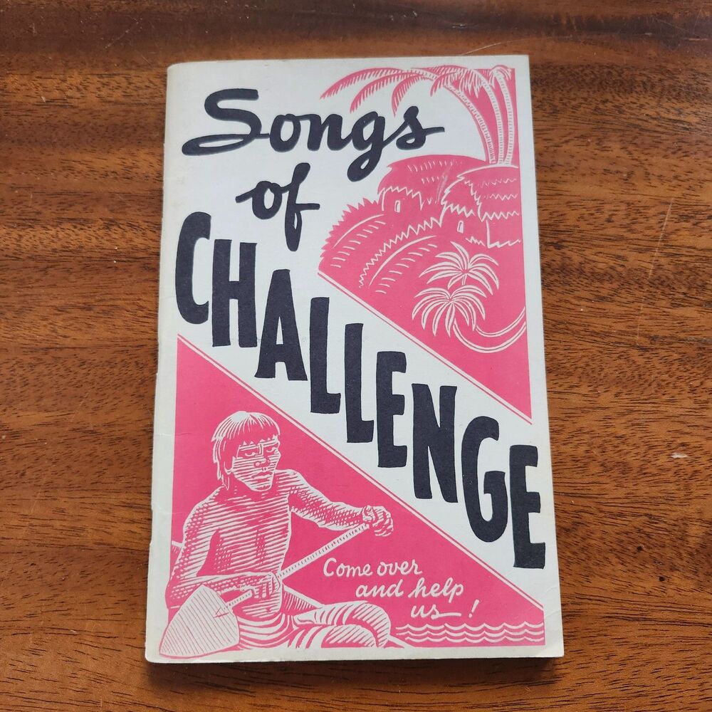 Vintage Songs of Challenge Missionary Hymnal Sheet Music Book 1961 Brown Gold